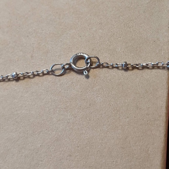 Recycled sterling silver hand-stamped spiral necklace they pronouns - Picture 9 of 11